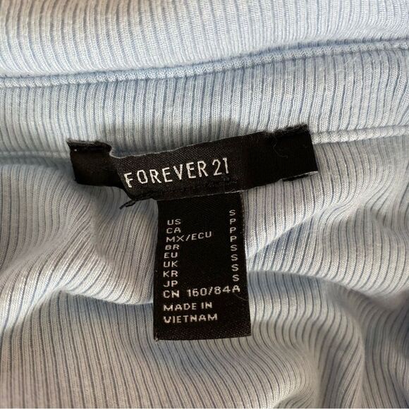 Forever 21 Button Front Tee Dress Ribbed Short Sleeves SZ S - Picture 13 of 14